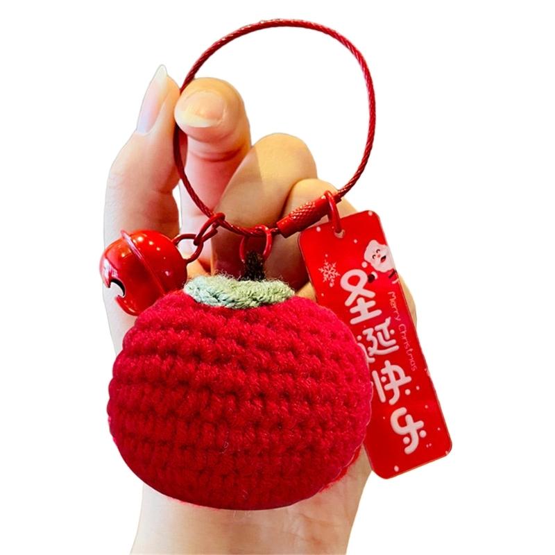 Creative Knit Crochet Keychain Bag Pendant Cute and Fashionable Keyring Ornament for Women and Girls