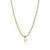 Rhinestone Inlaid French Court Style Snake Bone Collared Pendant with 26 European American Letters