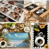 Elegant Flowers Festival Print Retro Decorations Heat-resistant and Heat-insulating Mats Restaurant Placemats Must Have for Home