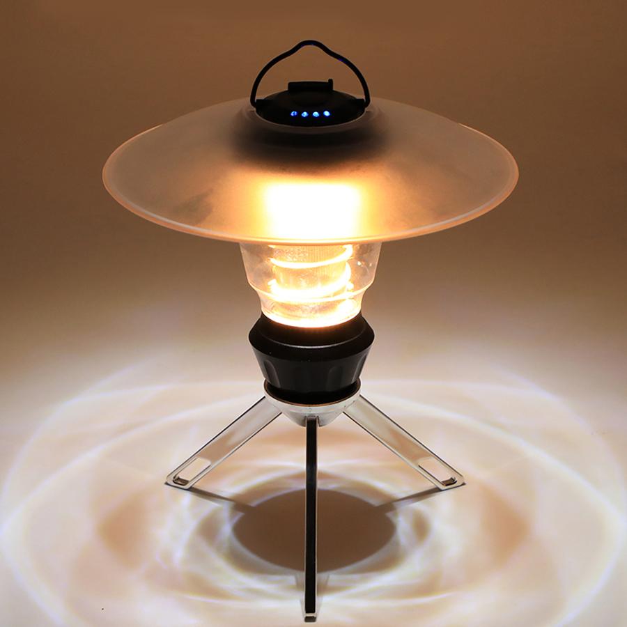 Outdoor Camping Lamp Rechargeable Portable Detachable Tripod LED Camping Tent Light for Outdoor Backpacking Hiking Fishing