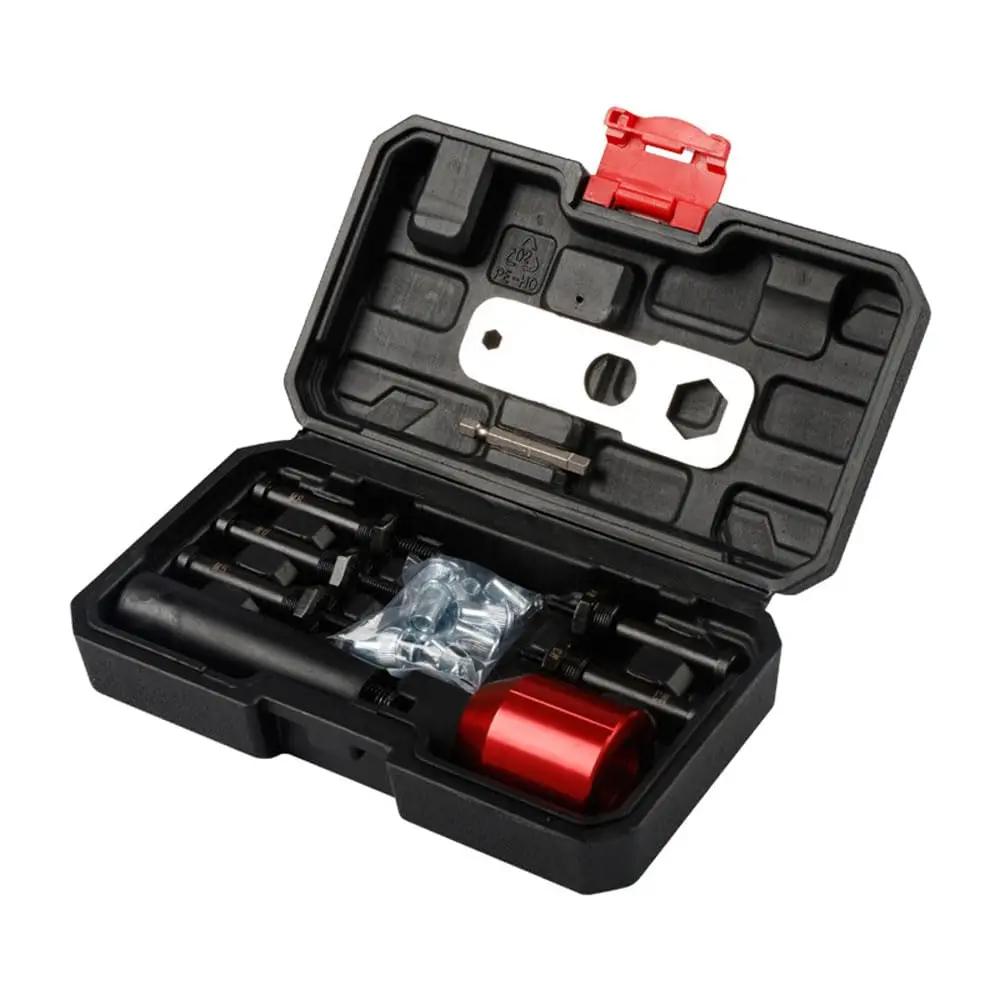 26Pcs Rivet Nut Drill Adaptor M3 M4 M5 M6 M8 Metric Mandrel Rivet Nut Thread Insert Aluminum Drill Attachment Tool Set