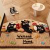 New Year Of The Horse Wool Wind Door Floor Mat Diatom Mud Floor Mat New Year'S Floor Mat Non-Slip Red Carpet Batch