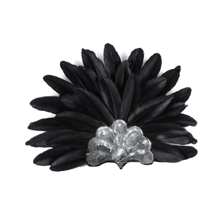 Feather Headbands Sequins Mardi Gras Headwear for Girls Masquerade Accessories