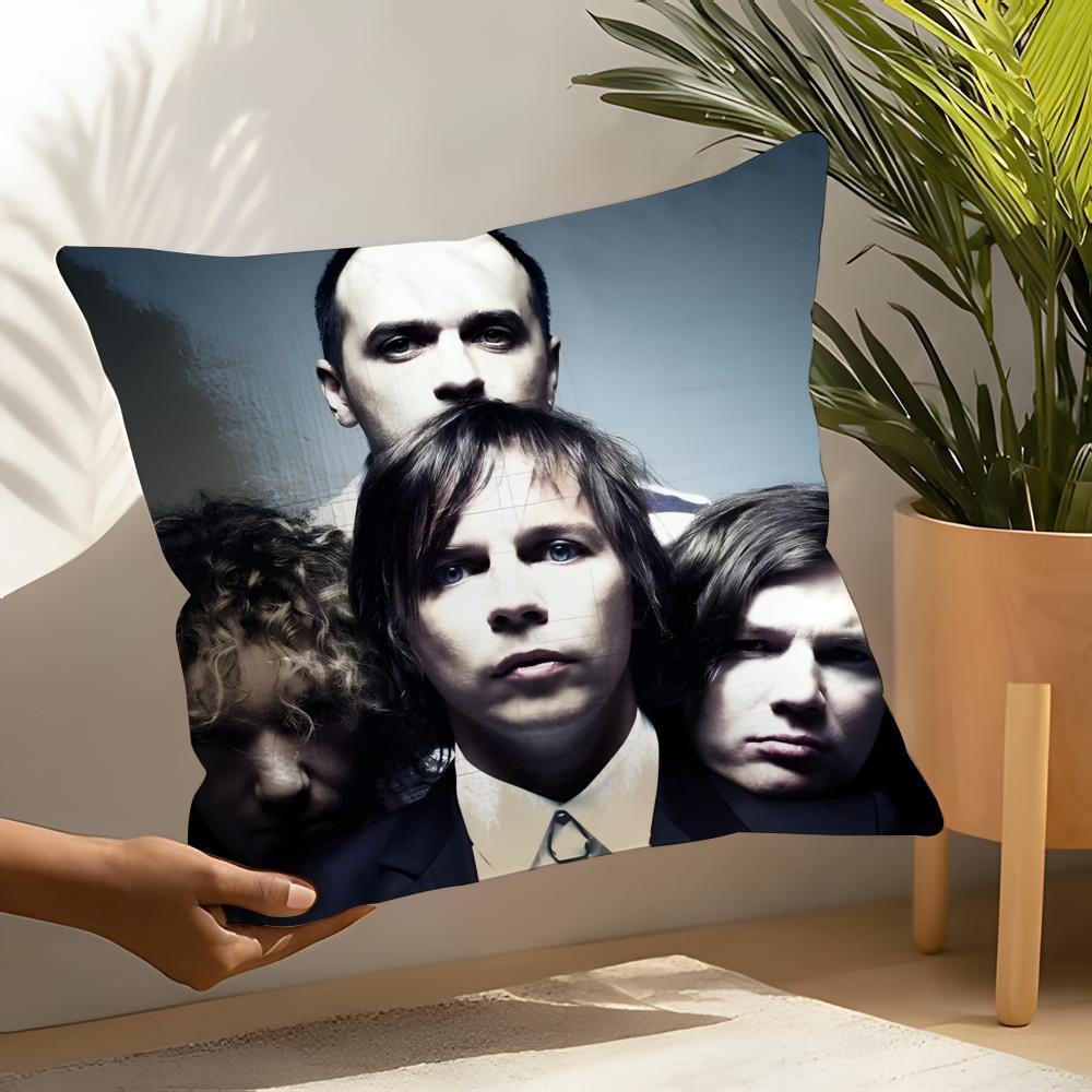 M-Mumiy T-Troll Band Pillow Case Linen Cushion Covers For Decorative Sofa Home Pillows Case Car Chair Pillows Cases