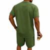 Herren Kurzarm Rundhals T-Shirt und Shorts Set Lässiges Basic Sportliches Zweiteiliges Outfit für den Alltag