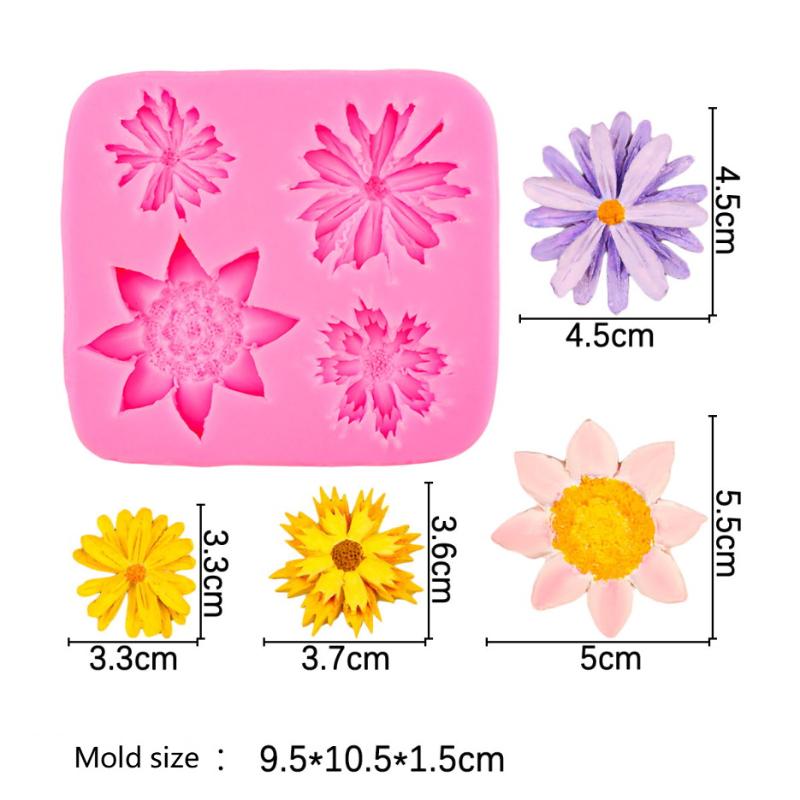 Mini Rose Camellia Flower Silicone Sugarcraft Mold Cookie Cupcake Chocolate Baking Mold Fondant Cake Decorating Tools