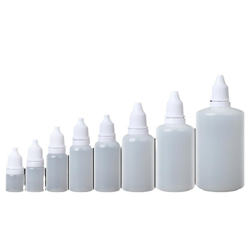 Imitace lahviček s očními kapkami - 5 ml, 10 ml, 30 ml, 50 ml lahvičky s kapátkem, malé PE plastové dávkovače pigmentů