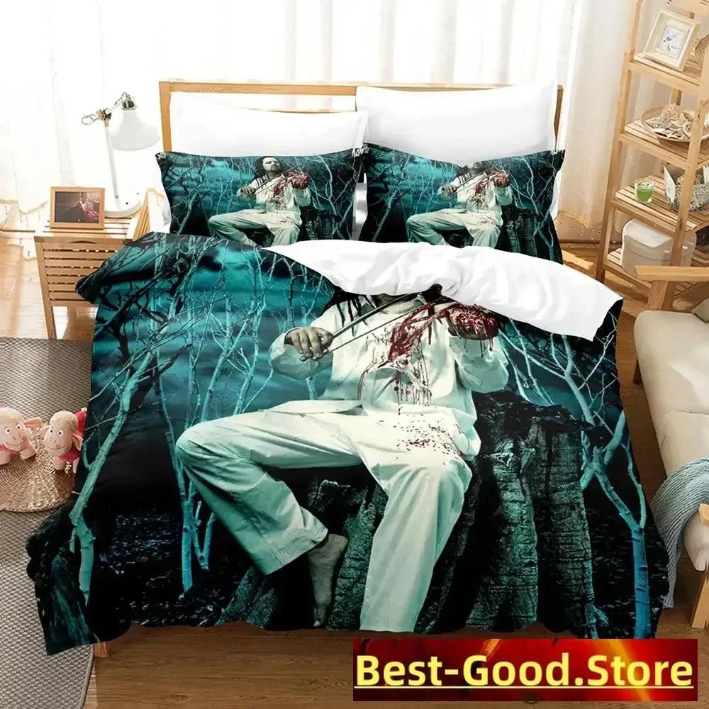 

Korn rock Bedding Set Printed Bed Set With Pillowcase Bed Duvet Cover Soft Single Double Queen Super King Size Bedroom AU Queen(210*210cm)3pcs