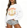 Women's Casual Long Sleeve Christmas Print Round Neck Top for Holiday Festive Wear
