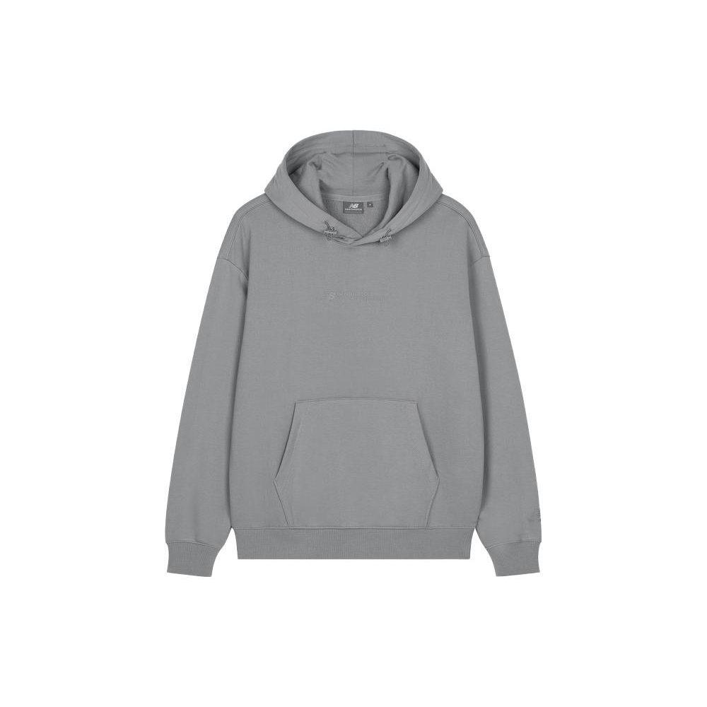 New Balance Sweatshirts Men's Gray Hooded Moderate Regular 5CD37221-DKG