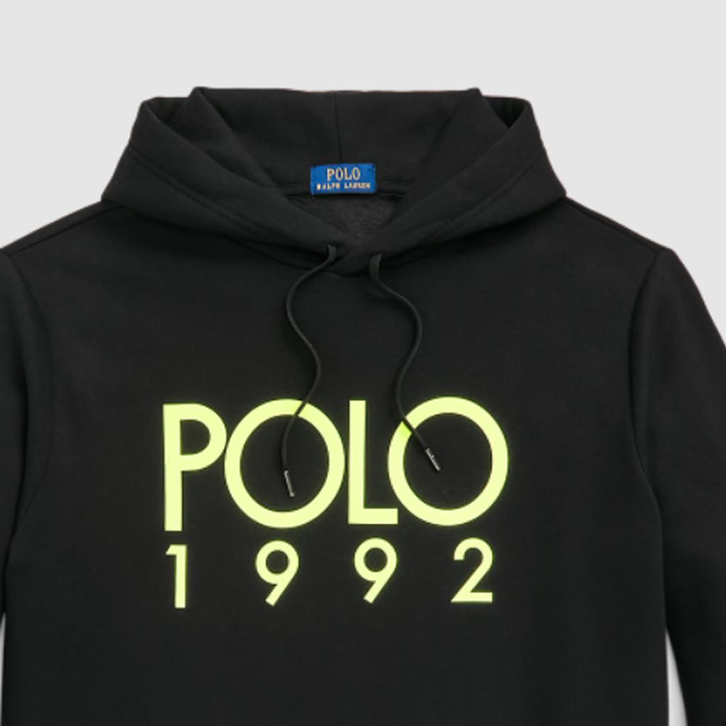 Polo Ralph Lauren Ss24 Letter Logo Printed Hooded Long Sleeve Sweatshirt Men Sweatshirt Black MNPOKNI16823432-001