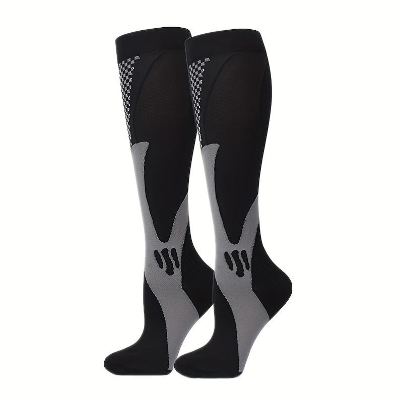 1 Pair Sports Compression Socks For Women, Breathable And Comfortable Compression Calf Socks XXL чёрный