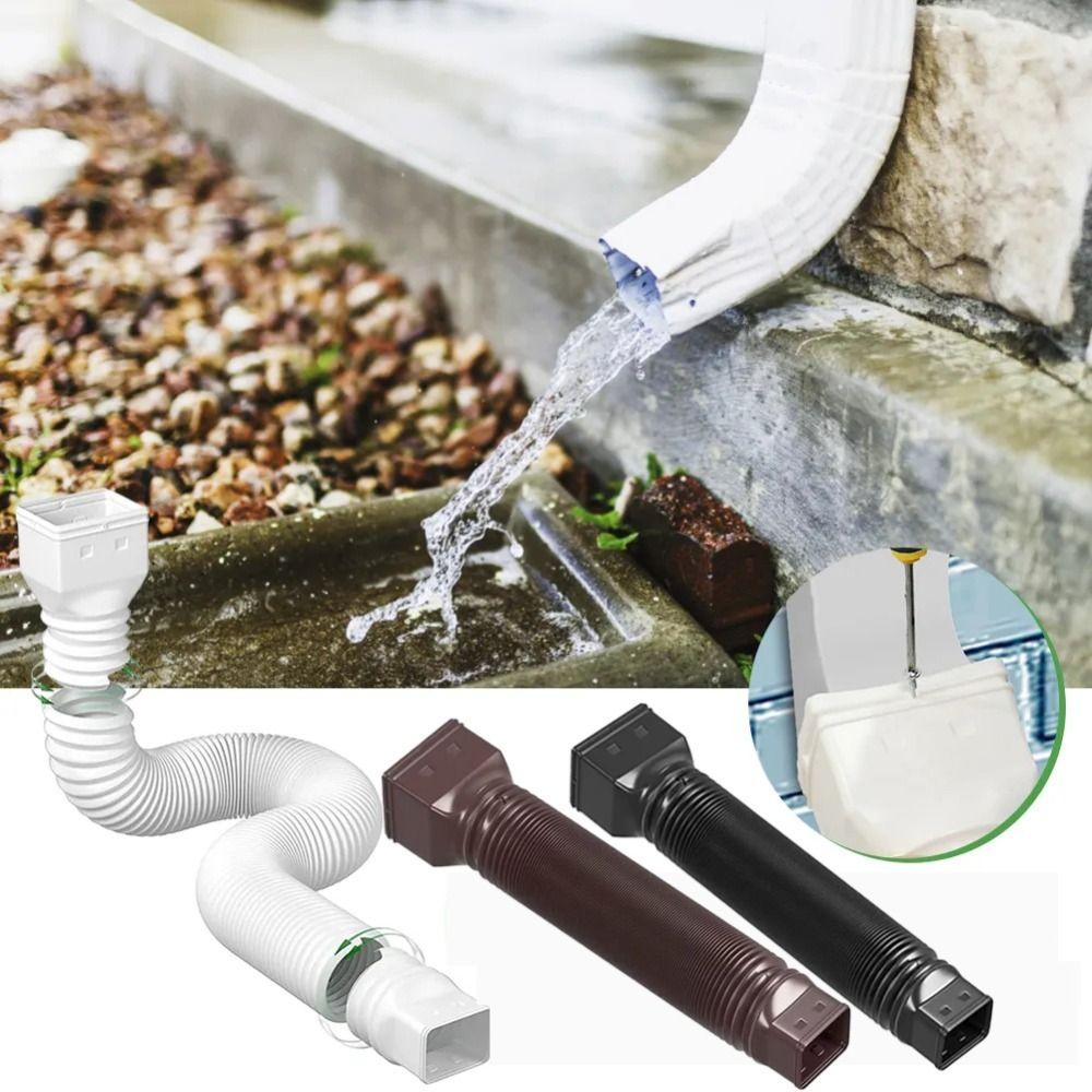 Telescopic Drain Pipe Water Tube Rain Gutter Extension Downpipe Rainwater Drainage