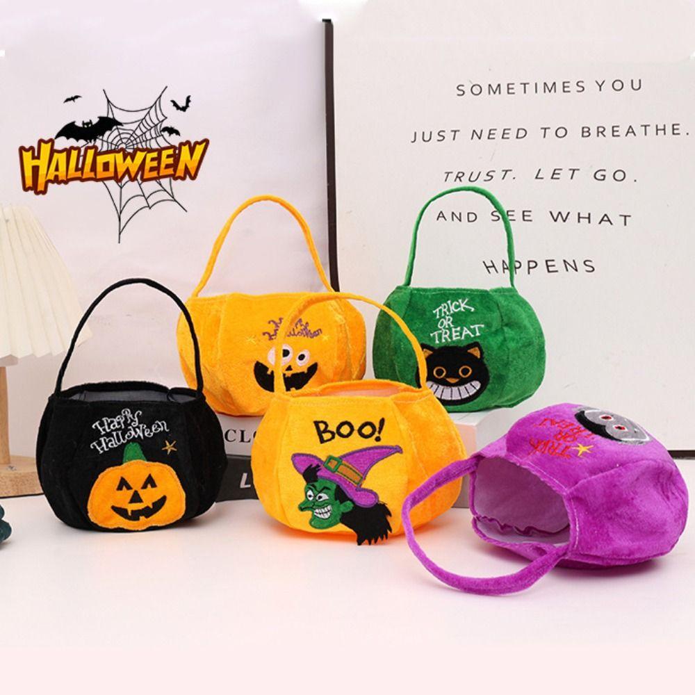 Trick or Treat Halloween Candy Bag Ghost Halloween Candy Bucket Snack Storage Bag  Children