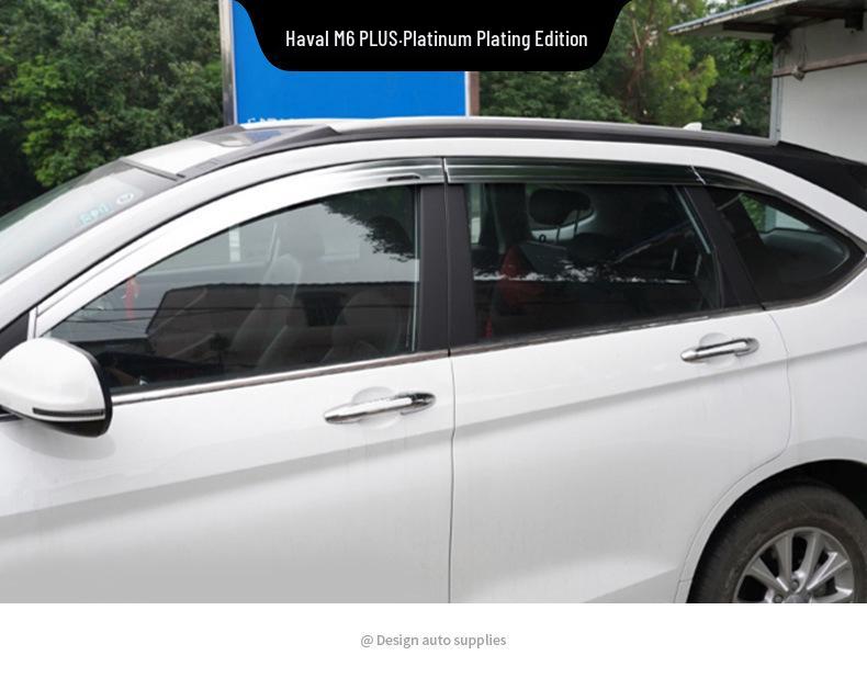 Haval M6 PLUS Auto Fenster Regenabweiser und Galvanisierte Regenschutz Außenverkleidung