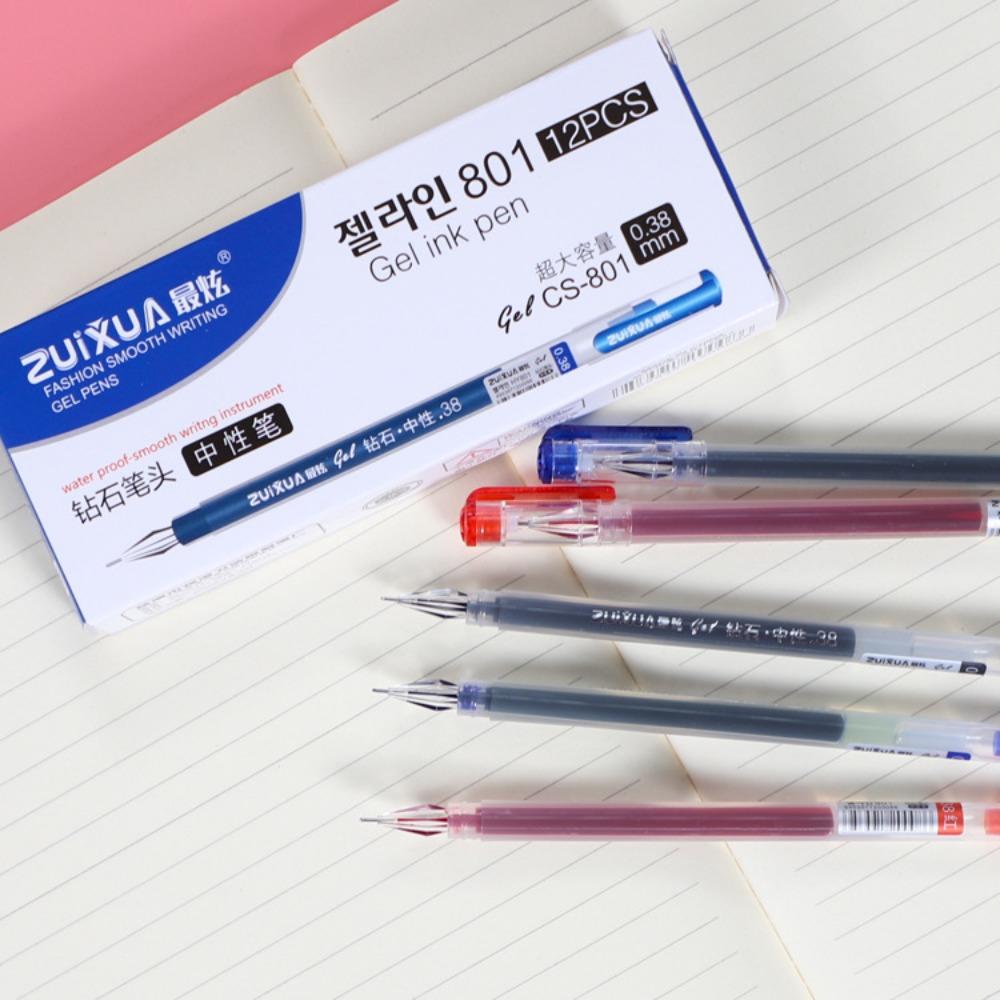 Stationery Supplies Handle Marker Pens Black Blue Red Refill School Office Supplies