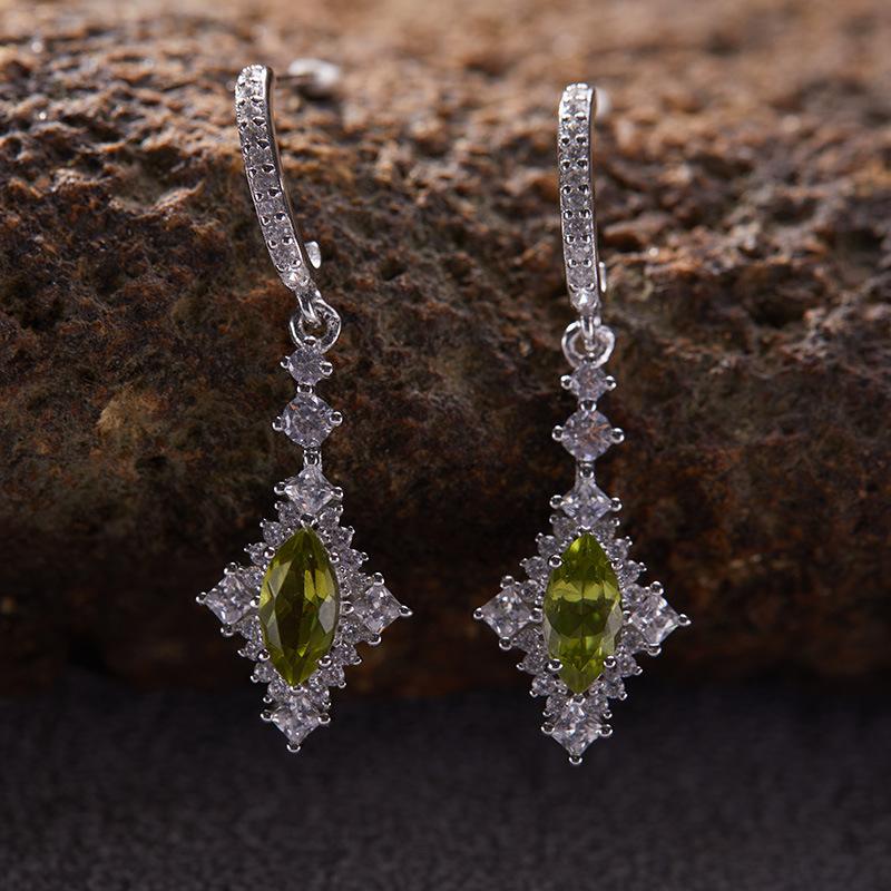 Niche Light Luxury Rhombus S925 Sterlingové Stříbro 18K Zlato Přírodní Barevný Pokladový Prsten, Vysoce Kvalitní Prsten na Ukazováček, Šperky Neztrácející Barvu