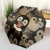 1 Stück Pinguin Liebe Automatischer Regenschirm Hochwertiges Schirmdach, Tragbarer Faltregenschirm mit, Ideales Geschenk für - Reisen, Alltag, Formelle Anlässe, Stilvoller Acc