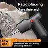 Elektrisch betriebene Geflügelrupfmaschine, Kabelloser Betrieb, Tragbar, Schwerlastausführung mit ergonomischem Griff, Leistungsstarker Motor für Huhn, Ente, Gans