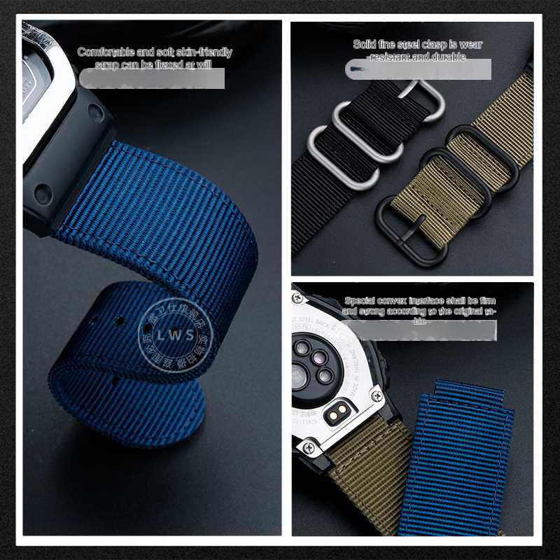 DW-H5600 Modified Waterproof Nylon Canvas Watch Strap Substitute G-SHOCK Casio Small Block DW-H5600 For Men Watch Strap 16mm