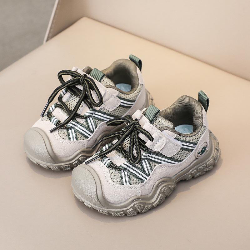 Kids Spring Breathable Mesh Sneakers Boys Tire Sole Running Shoes Girls Dad Shoes