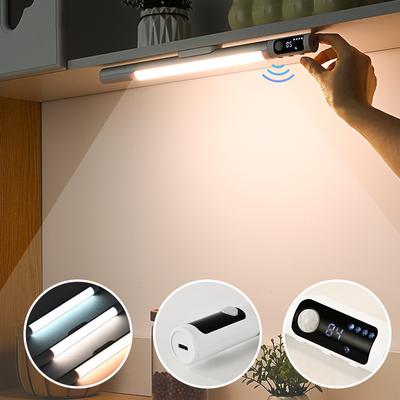 Digitales Vitrinenlicht mit Bewegungssensor, kabellos, wiederaufladbar, Nachtlicht für Küchenschränke, Innenbeleuchtung, LED-Lichtleiste