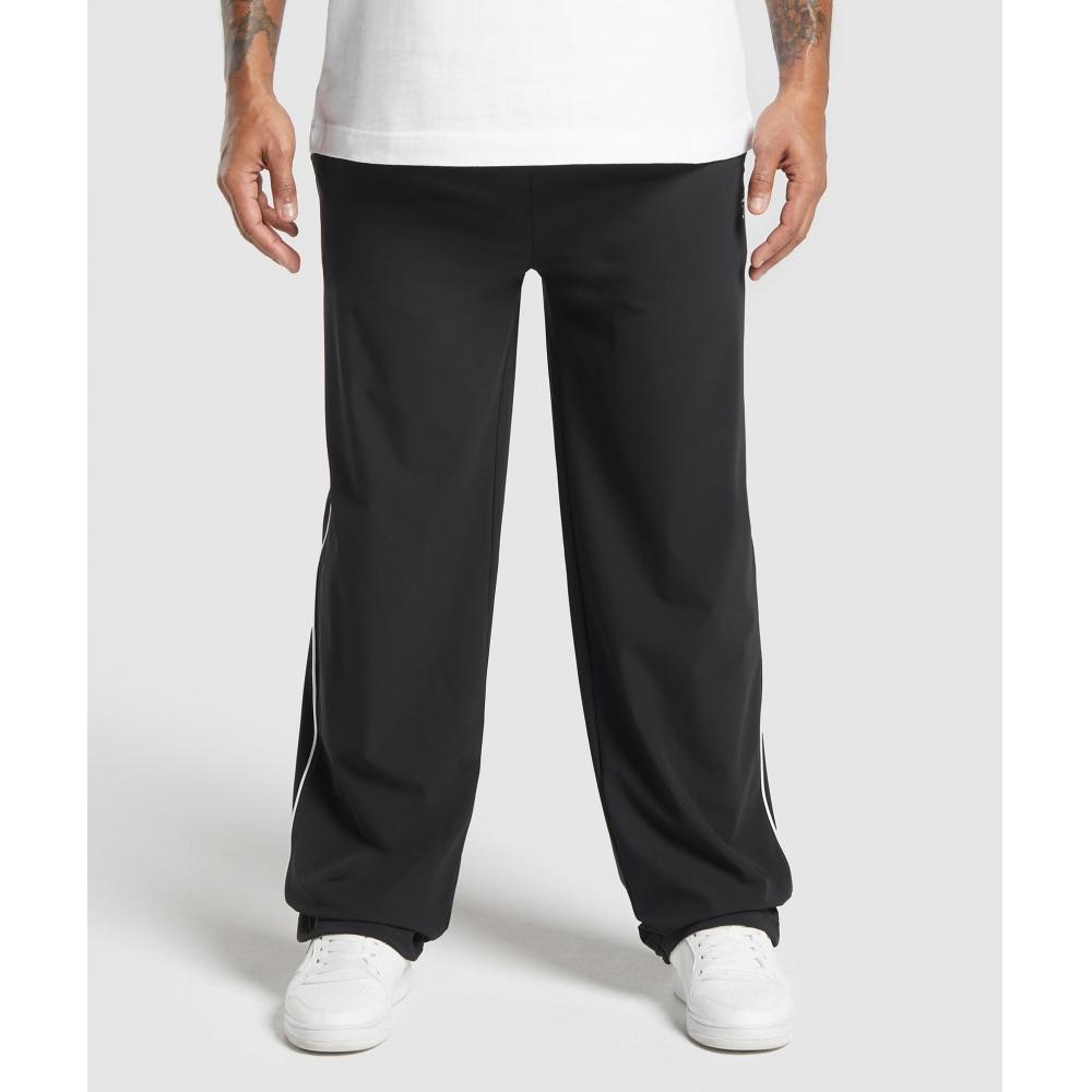 Gymshark Kontrastní kalhoty rovného střihu černé A2c4j Bb2j