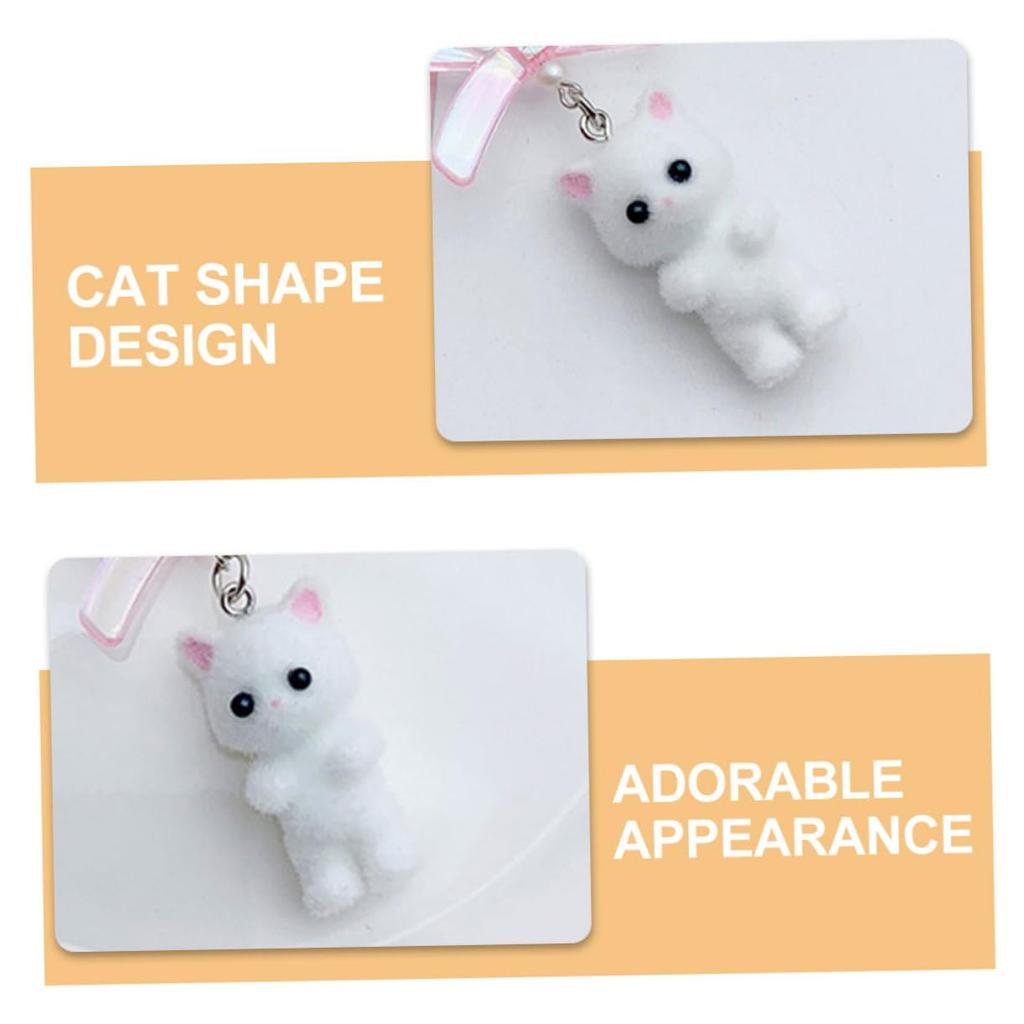 FOMIYES 10 Pieces Colorful Kitten Keychains, Golden Kitten Charms for Keys, Delicate Cartoon Animal Charms, Pendants, Plush Toy Accessories for