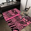 1PC Pink Animal Prints Extra Large Non-Slip Floor Carpet, Office, Family, Bedroom, Studio - Large Area Rug Indoor Rugs, Vibrant Colors-W301
