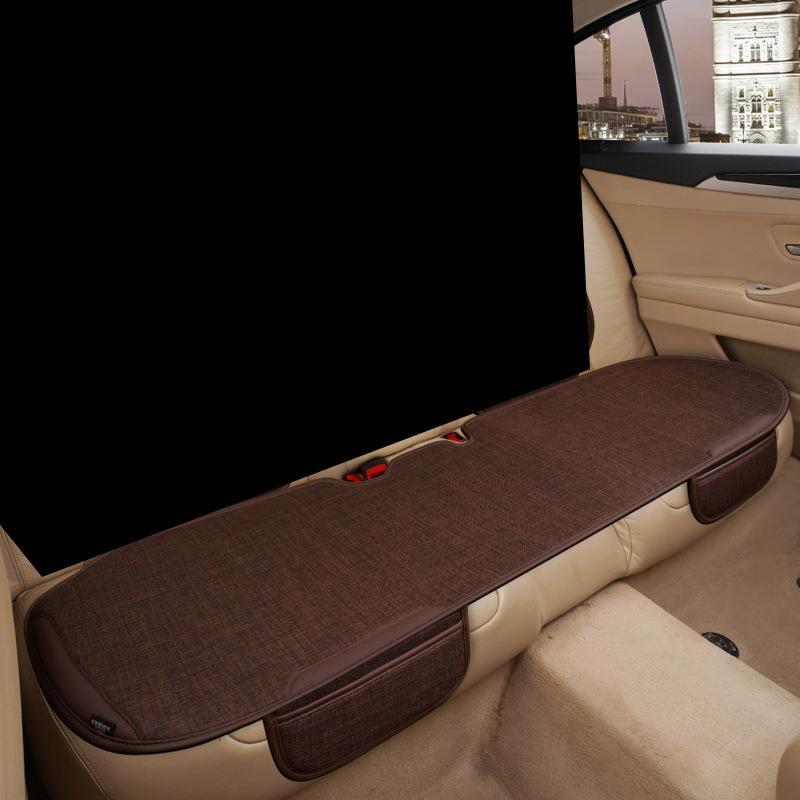 High-quality Universal Linen Car Seat Cushion Four Season Single Piece Butt Support Three Piece Set for Rear Seats