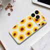 For iPhone 17 Pro Case Sunflowers Pattern Printing Straight Edge TPU Phone Back Cover
