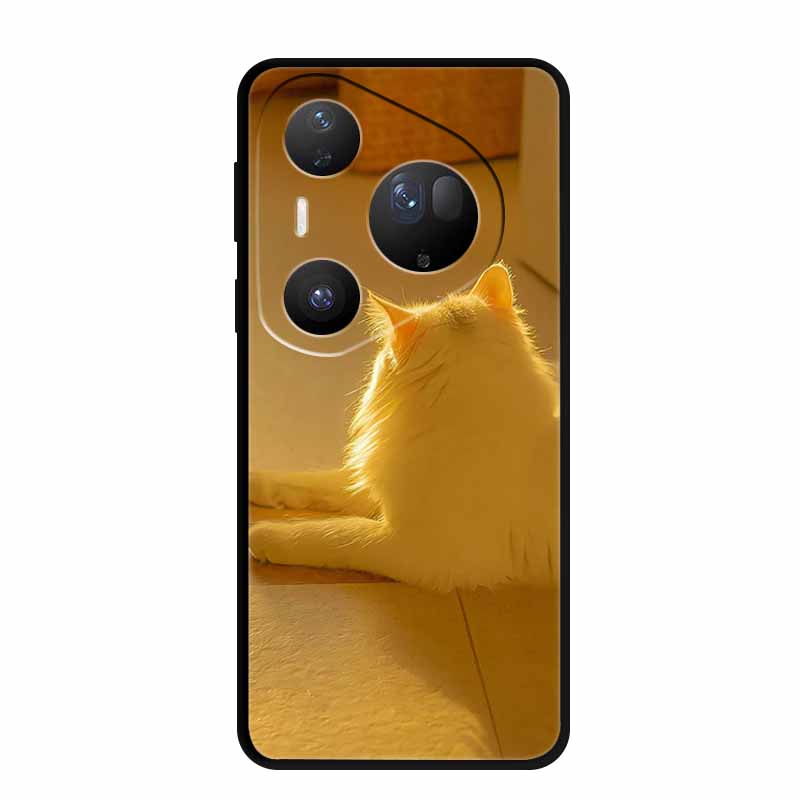 Cover For Huawei Pura 80 Pro Plus Silicone TPU Phone Case for Pura80 pro+ 80 Ultra Para Black Back Soft Protector Cartoon Capa