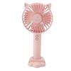 Portable USB Rechargeable Hand Held Fan, 3 Speed, Pink, 1200mAh