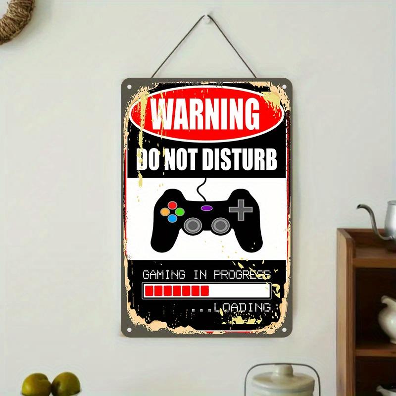 

Do Not Disturb Gaming Tin Sign Vintage Wall Art with Controller Loading Screen Design es Perfect for Game Room or Home aluminum 20x30cm