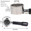 CAPFEI 51mm Portafilter for DeLonghi 51mm Bottomless Portafilter 2 Stainless Steel Replacement Part for DeLonghi Handle ECP3420/EC155/BCO430/EC260,