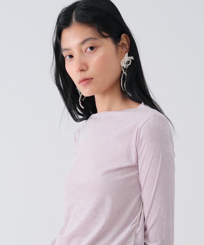 CENTAUR.KR Sheer Velvet Slim Tee_Light Purple
