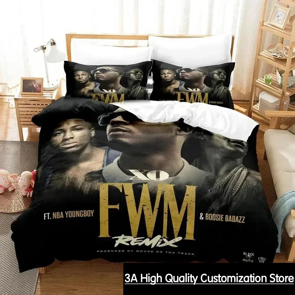 

Comforter 3D Print Youngboy Never Broke Again Bedding Set Bed Set Comforter King Queen Size Boys Adult Comforter (quilt)-EU Single(135*200cm)3pcs