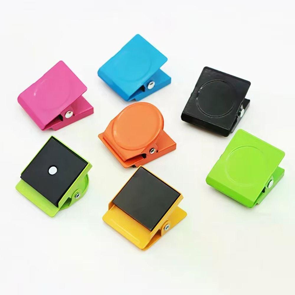 10PCS Metal Magnetic Paper Clip Colorful Memo Clips Durable Round Photo Clips  School