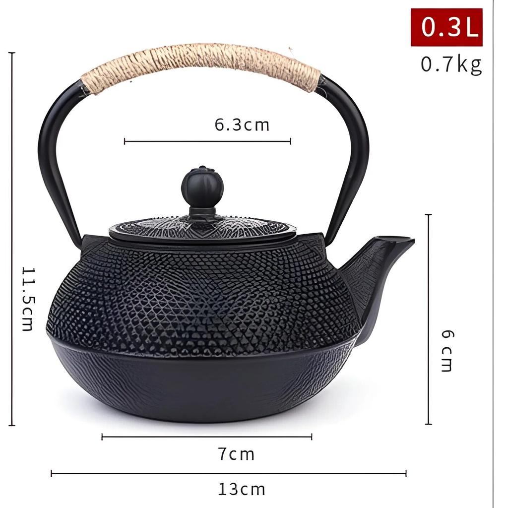 300/1200 ml fekete japán öntöttvas teáskanna vasas vízforraló Tetsubin teáskanna jön Szűrő virágos teáskészlet, dekorációs dísz