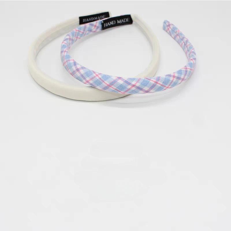 2pc European and American Retro Solid Plaid Headband Hair Bands Hairband Hoop for Women Girls Holiday Korean Hair Accessories