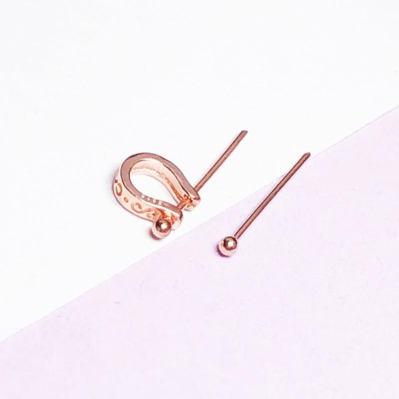 925 Sterling Silver Peace Buckle Pendant Holder Clip for Jade Pendants