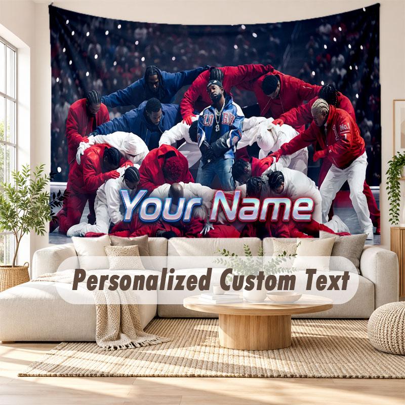 Custom Name Wall Hanging Tapestry,Kendrick Lamar Decorative Backdrop Tapestry For Dorm Home