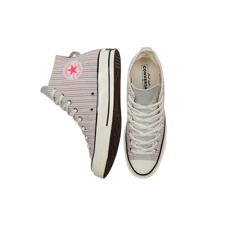 Converse Chuck 70 High Pecan Stripes Unisex Sneakers Multi-Color Beige Purple A02291C