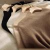 Women's Seamless Pure Wool Semi-High Neck Slimming Sweater - Autumn/Winter Base Layer