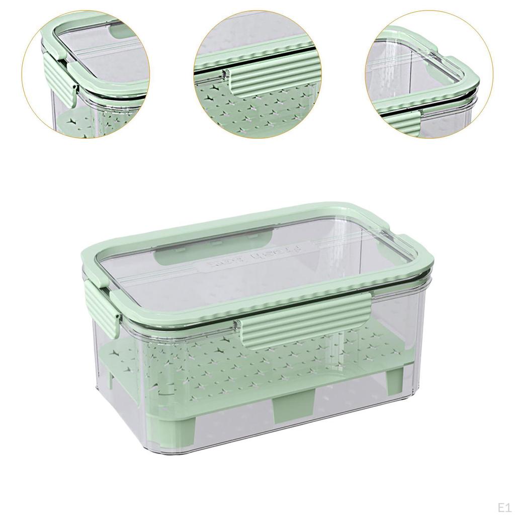 Camping Food Storage Box for Fruits with Handle Clear Container Outdoor Use