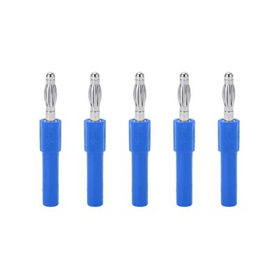 5Pcs 4mm Banana Plug Adapter Strong Connectivity Good Conductivity 4mm To 2mm Conversion Banana PlugBlue