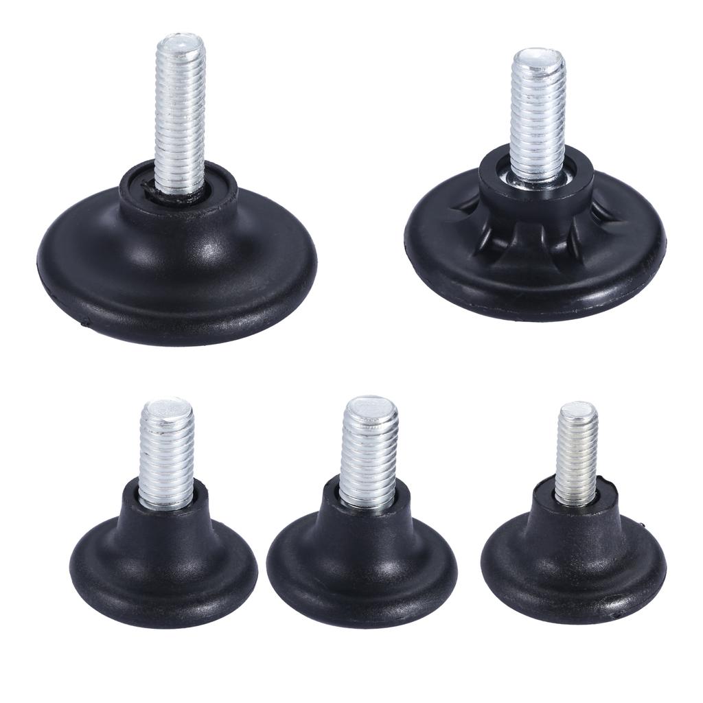 10Pcs M6 M8 Screw on Furniture Glide Leveling Foot Adjustable Diameter Home Table Desk Glide Leg Leveler Leveling Foot Adjuster