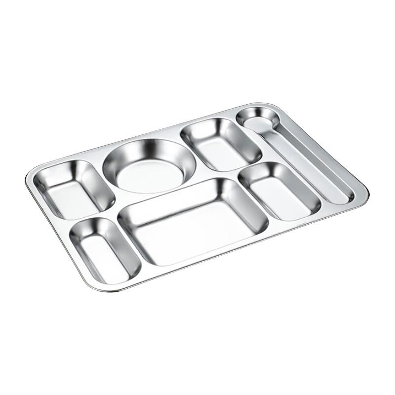 304 Stainless Steel 7-Compartment Food Tray