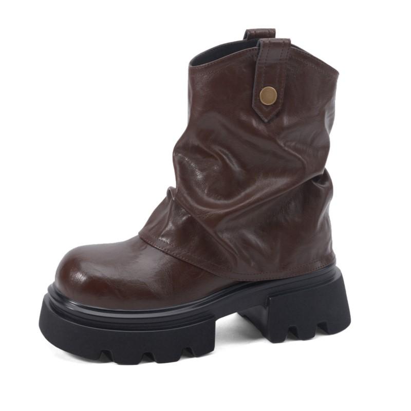 Boots Woman  Fashion Lightweight Shoes Woman Platform Woman Shoes New Short Ankle Boots Flat Winter Girls Boots Botas Mujer 35