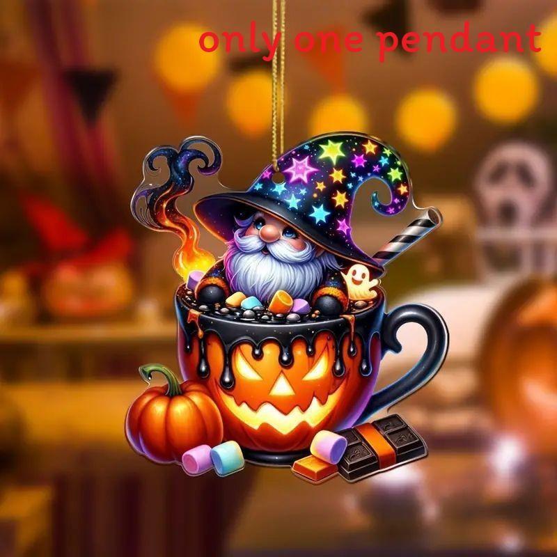 Candy Halloween Santa Claus Design Acrylic Flat Surface Pendant For Car Decor